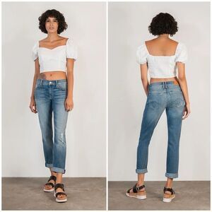 Level 99 Sienna Tomboy Fit Distressed Jeans in Beday Wash Size 26